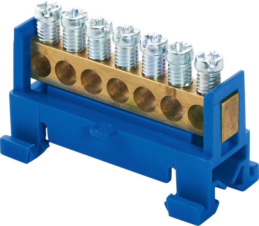 Nullleiterklemmblock 16mm² 7pol 651 N/7 blau
