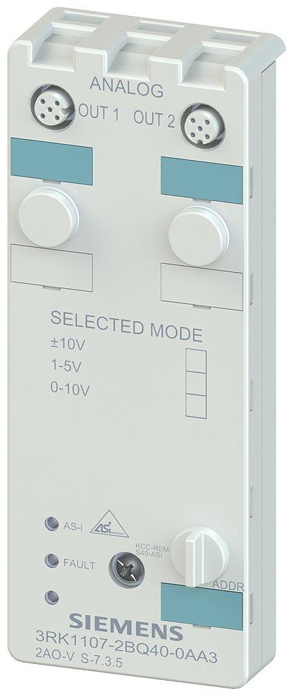 AS-I Kompaktmodul - IP67 analog - 2AA - Zahlenformat S7 2xAusg. (M12) - +/- 10V