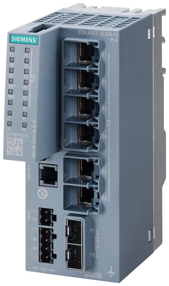 SCALANCE XC206-2G PoE managebar er Layer 2 IE PoE Switch IEC 62443-4-2