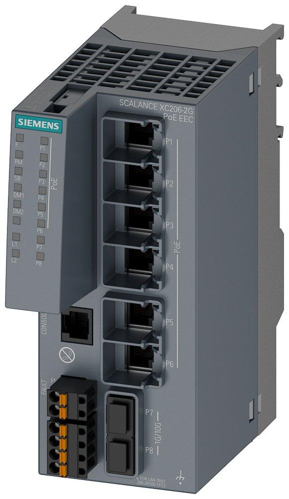 SCALANCE XC206-2G PoE EEC managebarer Layer 2 IE PoE Switch IEC 62443-4-2