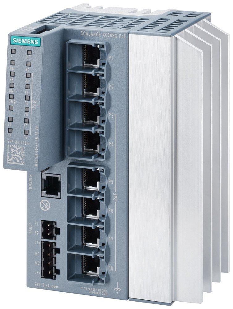 SCALANCE XC208G PoE managebarer Layer 2 IE PoE Switch IEC 62443-4-2