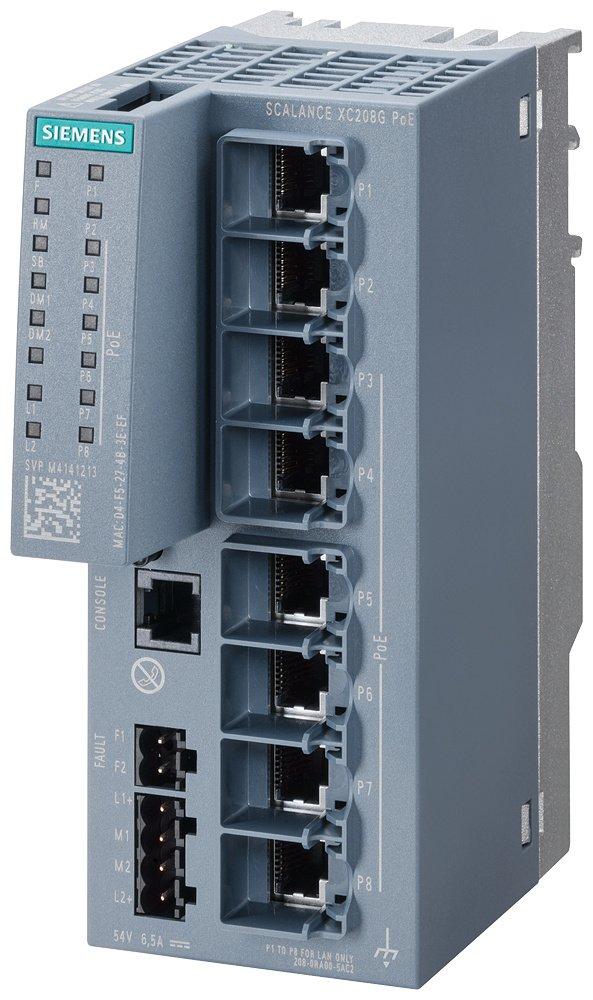 SCALANCE XC208G PoE managebarer Layer 2 IE PoE Switch IEC 62443-4-2