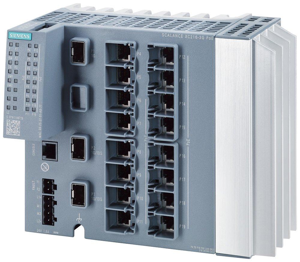 SCALANCE XC216-3G PoE managebarer Layer 2 IE PoE Switch