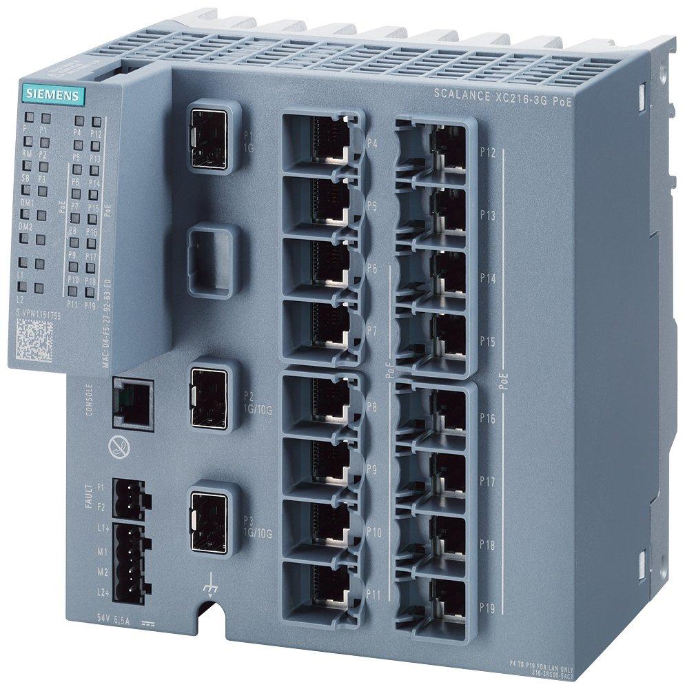 SCALANCE XC216-3G PoE managebarer Layer 2 IE PoE Switch