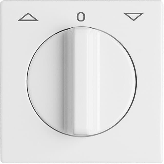 Zentralscheibe mit Drehknopf für Jalousie mit 0 alpinweiß - Allwetter 44 (IP44)