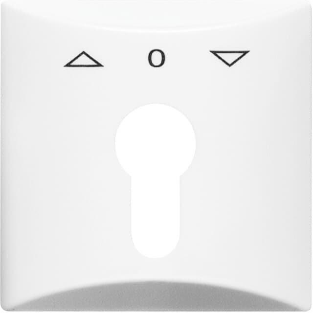 Zentralscheibe mit Schlüsselschalter für Jalousie alpinweiß - Allwetter 44(IP44)