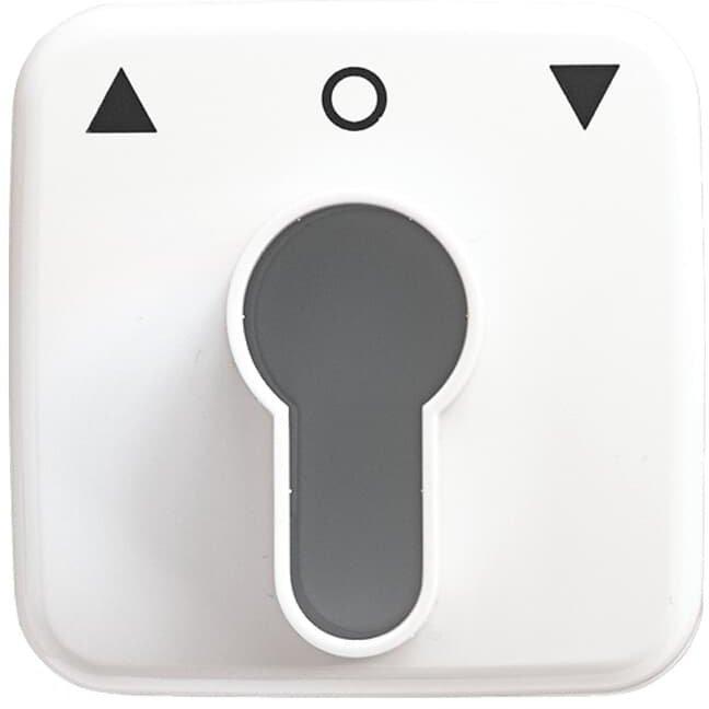 Zentralscheibe mit Schlüsselschalter für Jalousie alpinweiß - Reflex SI