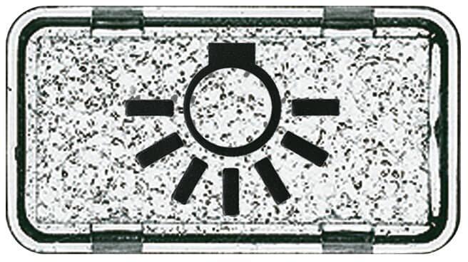 Tastersymbol mit Symbol "Licht" transparent klar - Allwetter 44 (IP44) / ocean