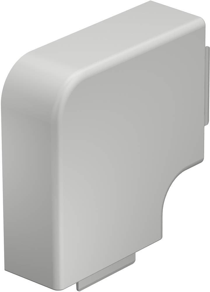 Flachwinkelhaube 40x90mm PVC steingrau 7030