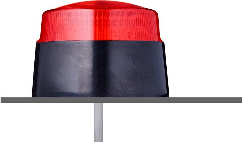 XB2 Xenon Blitzleuchte 12 V DC rot schwarz (RAL 9005)