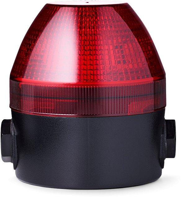 NFS LED Blitz-/Doppelblitzleuchte 24-48 V AC/DC rot schwarz (RAL 9005)