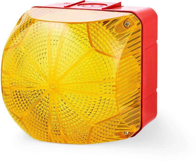 QBS LED Multiblitzleuchte 24-48 V AC/DC gelb rot (RAL 3000)
