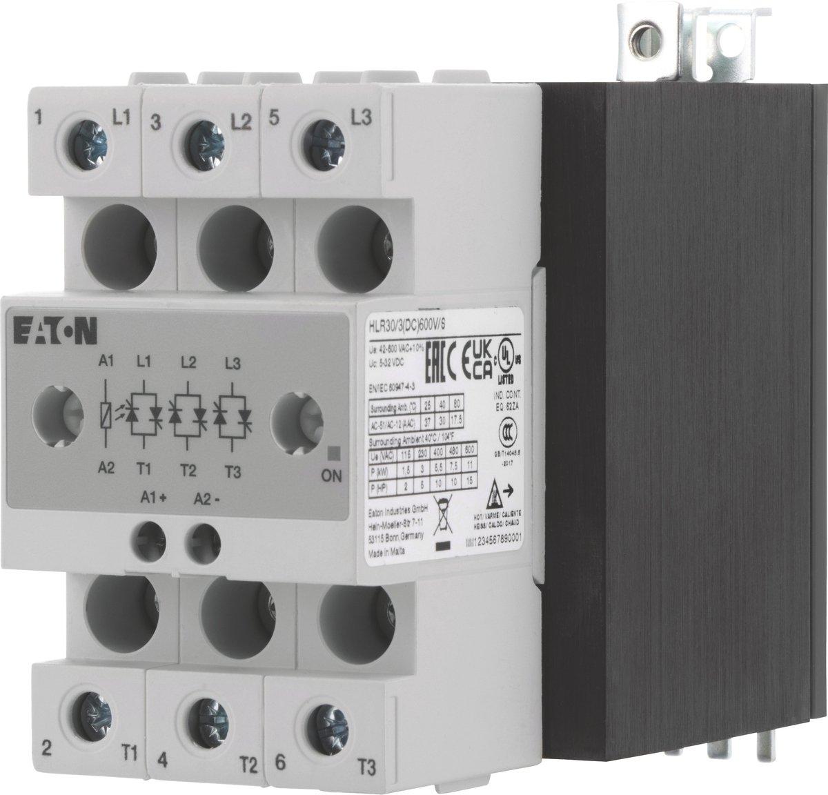 HLR Halbleiterrelais 3-phasig 30A 42-660V DC hohe Absicherung