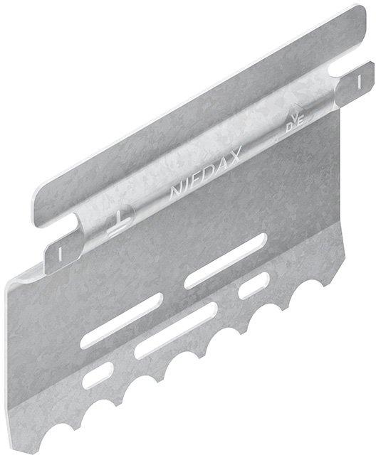 Stoßstellenverbinder mit Flachstecker für Höhe 40 mm Stahl bandverzinkt