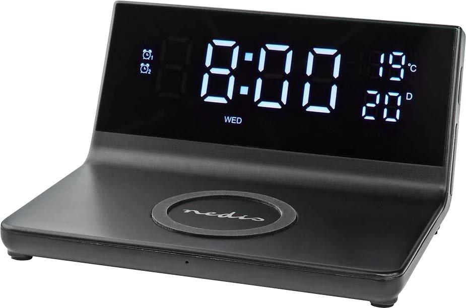 Wecker mit kabellosem Ladegerät für Smartphone WCACQ20BK