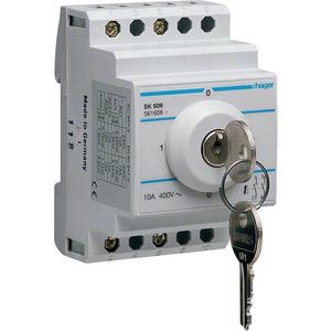 Schlüsselschalter 10 A 400 V 2-polig 3 Module