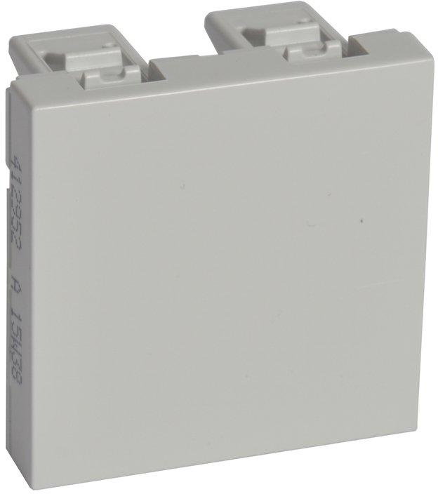 Blindplatte, 2-modulig, Grau, zum Einbau in Hutschienenadapter DX3