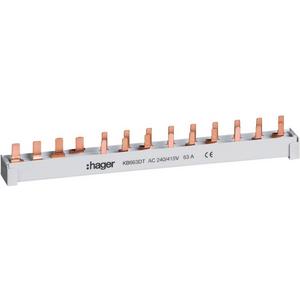 Phasenschiene (Stift) 10 mm² 4-polig 1FI+9LS+N