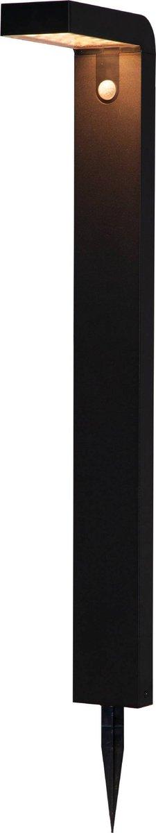 Außen-Solar-Stehleuchte BARACCONI LED 18x0,2W 300lm IP44 mit Sensor schwarz