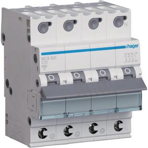 LS-Schalter 3P+N 6kA C-20A QC 4M