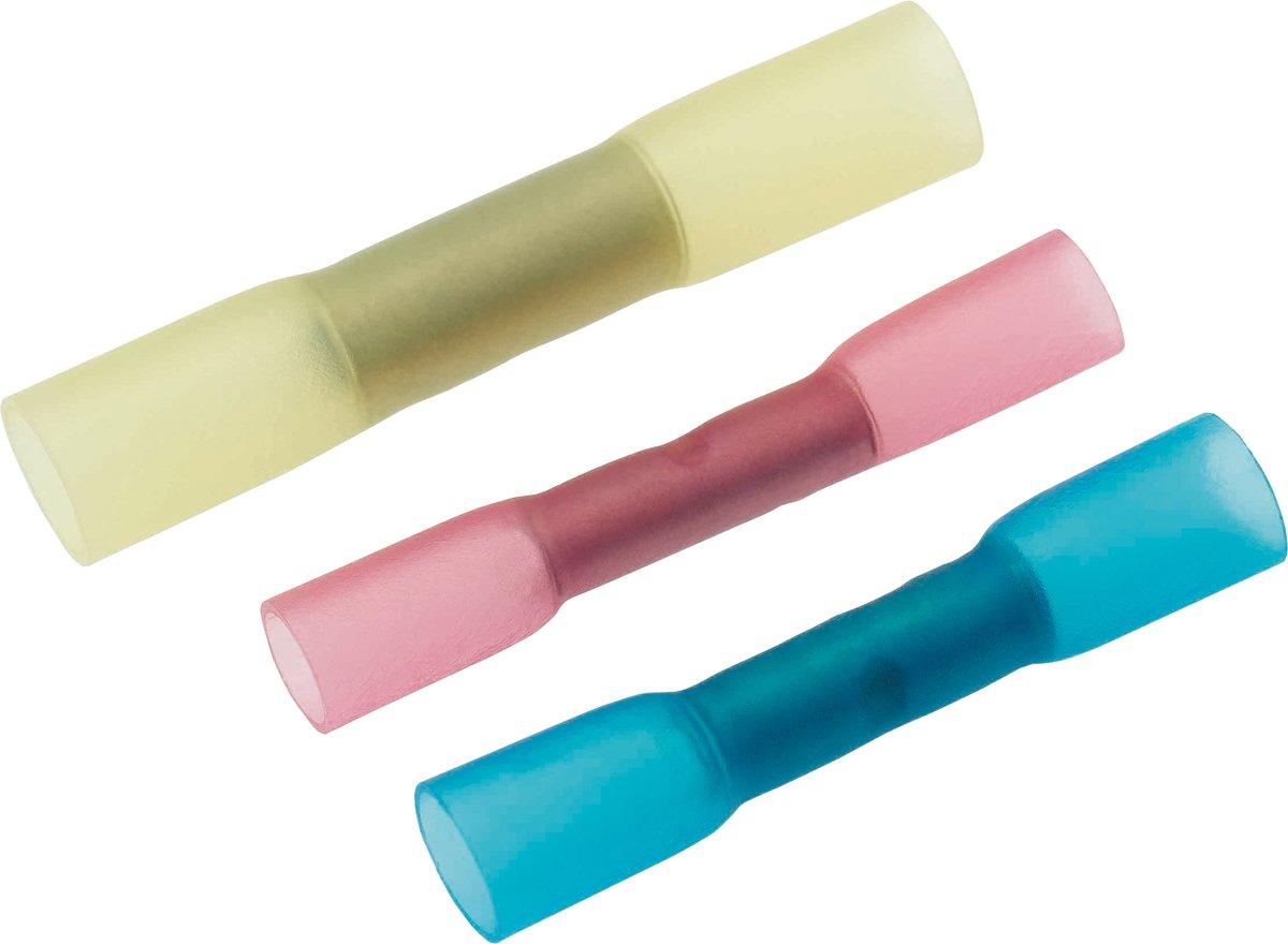 Stoßverbinder mit Schrumpfisolation 0,5 - 1 mm² rot