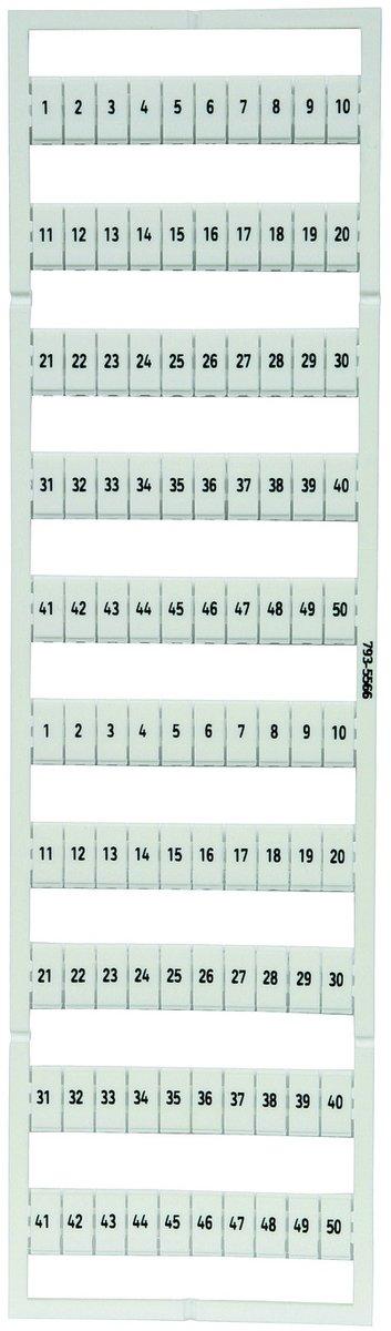 Bezeichnungssystem für DEHNconnect SD2 2x Nr. 1-50 horizontal bedruckt