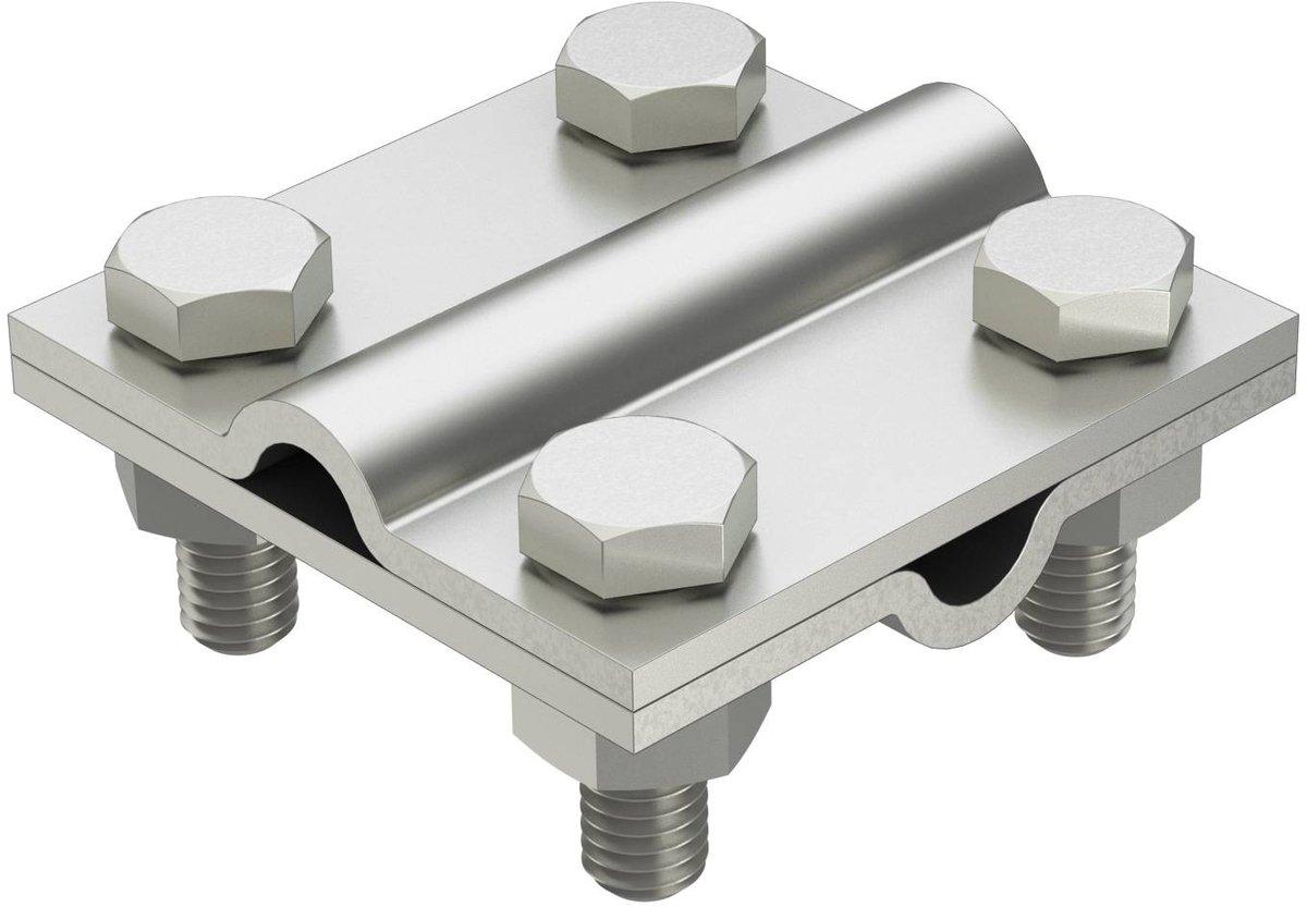 Kreuzverbinder rund/rund ohne Zwischenplatte 60x60 V4A 1.4571/1.4404