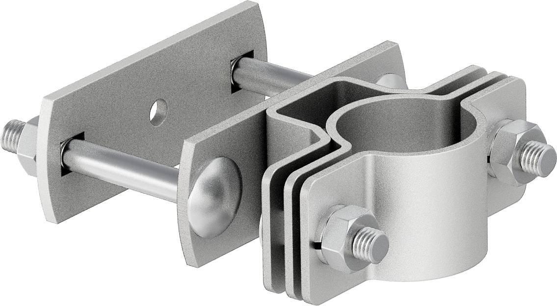 Träger isFang für Eckrohrmontage 50x50mm V2A 1.4301