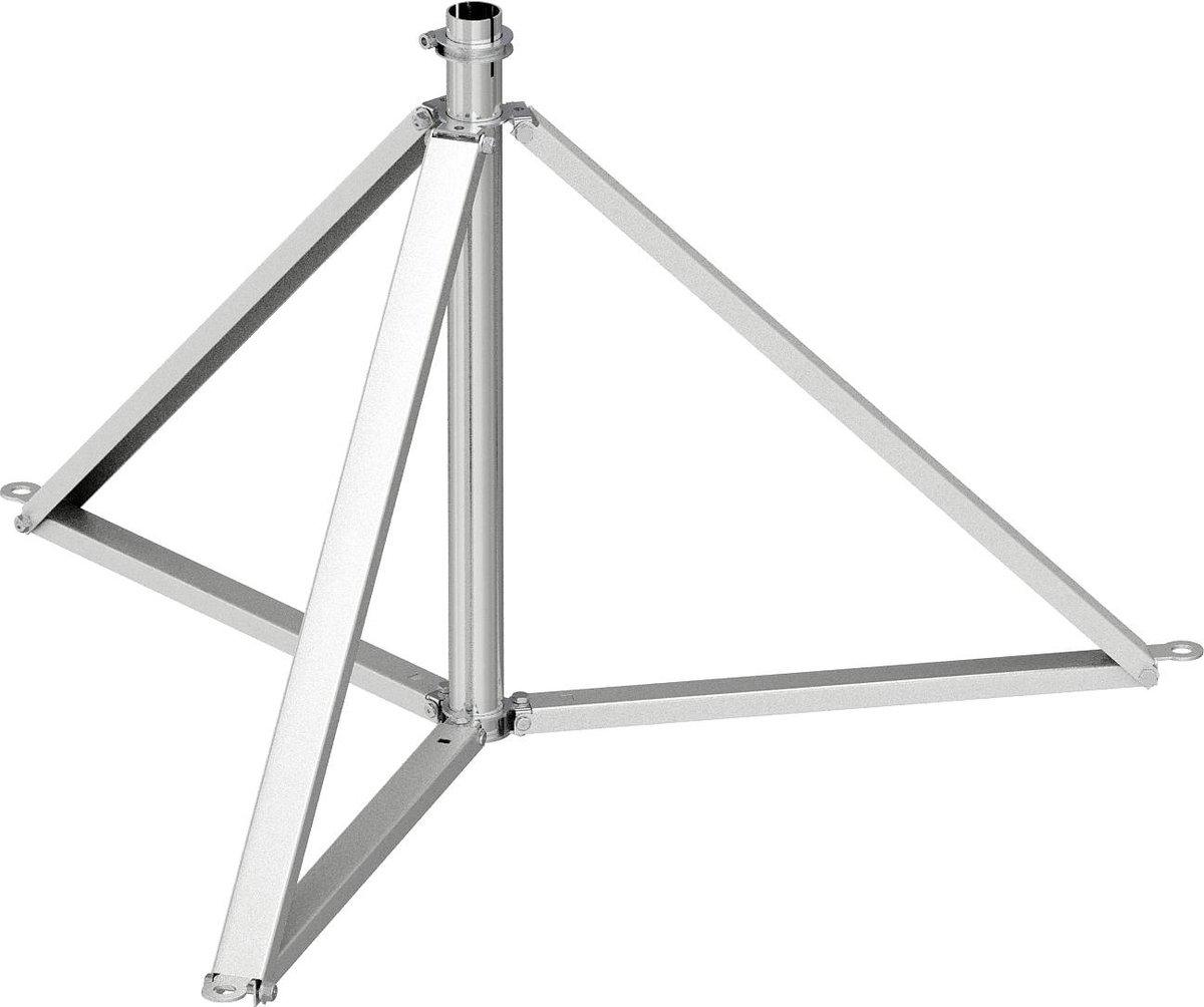 Dreibeinstativ für isolierten Fangmast 1,65x1,85m V2A 1.4301