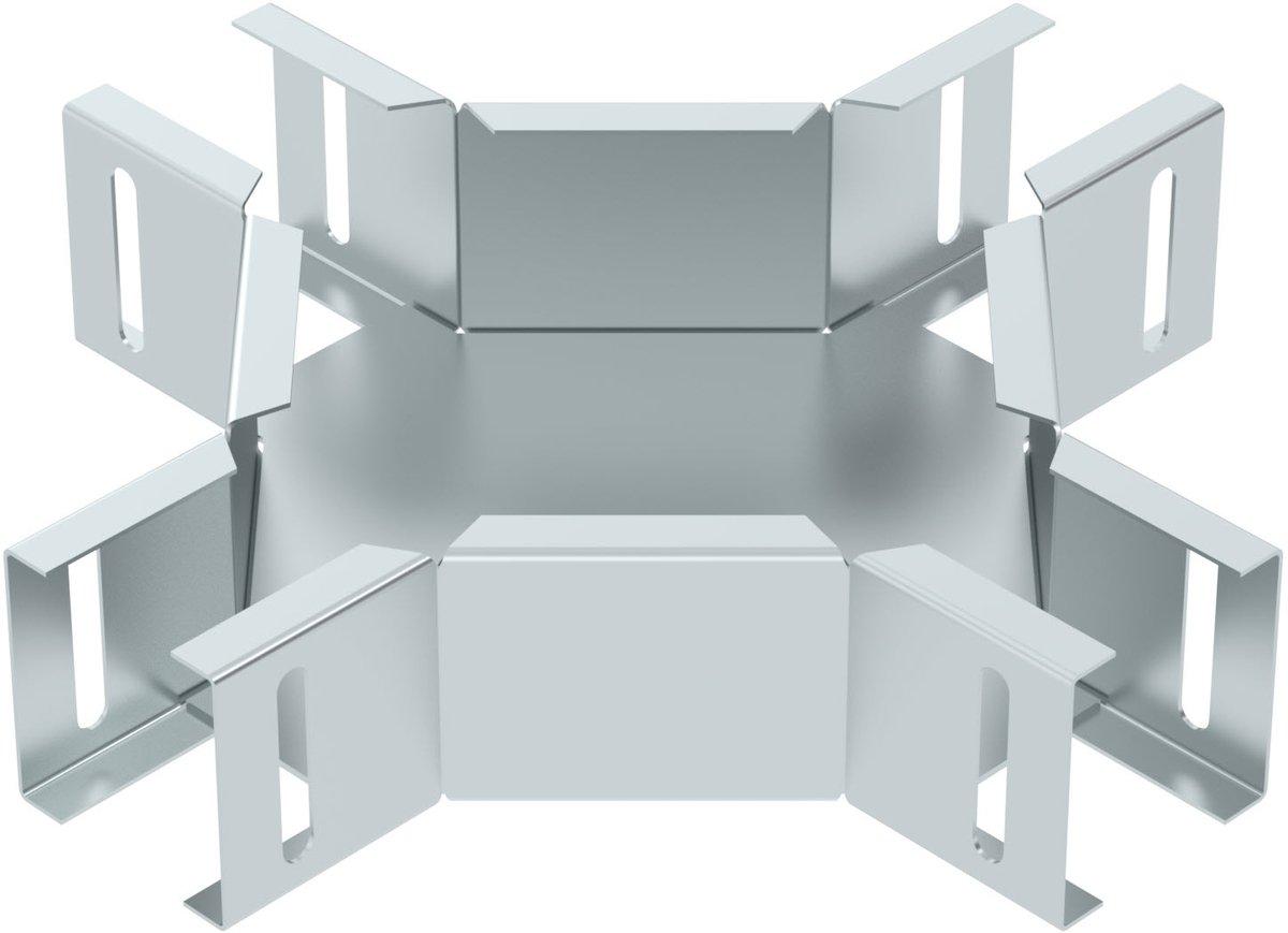 Kreuzung für Leuchtenträgerschiene 50x50 St bandverzinkt Zink/Aluminium Double D