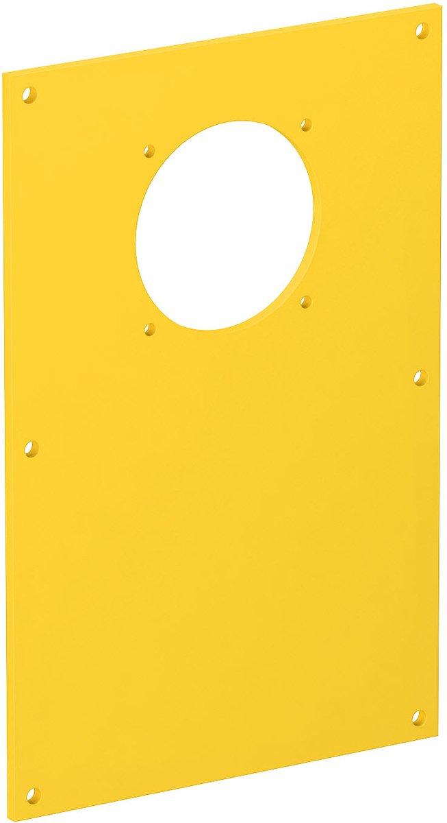 Abdeckplatte 1x Anbausteckdose 38x38 166x105mm PVC rapsgelb 1021