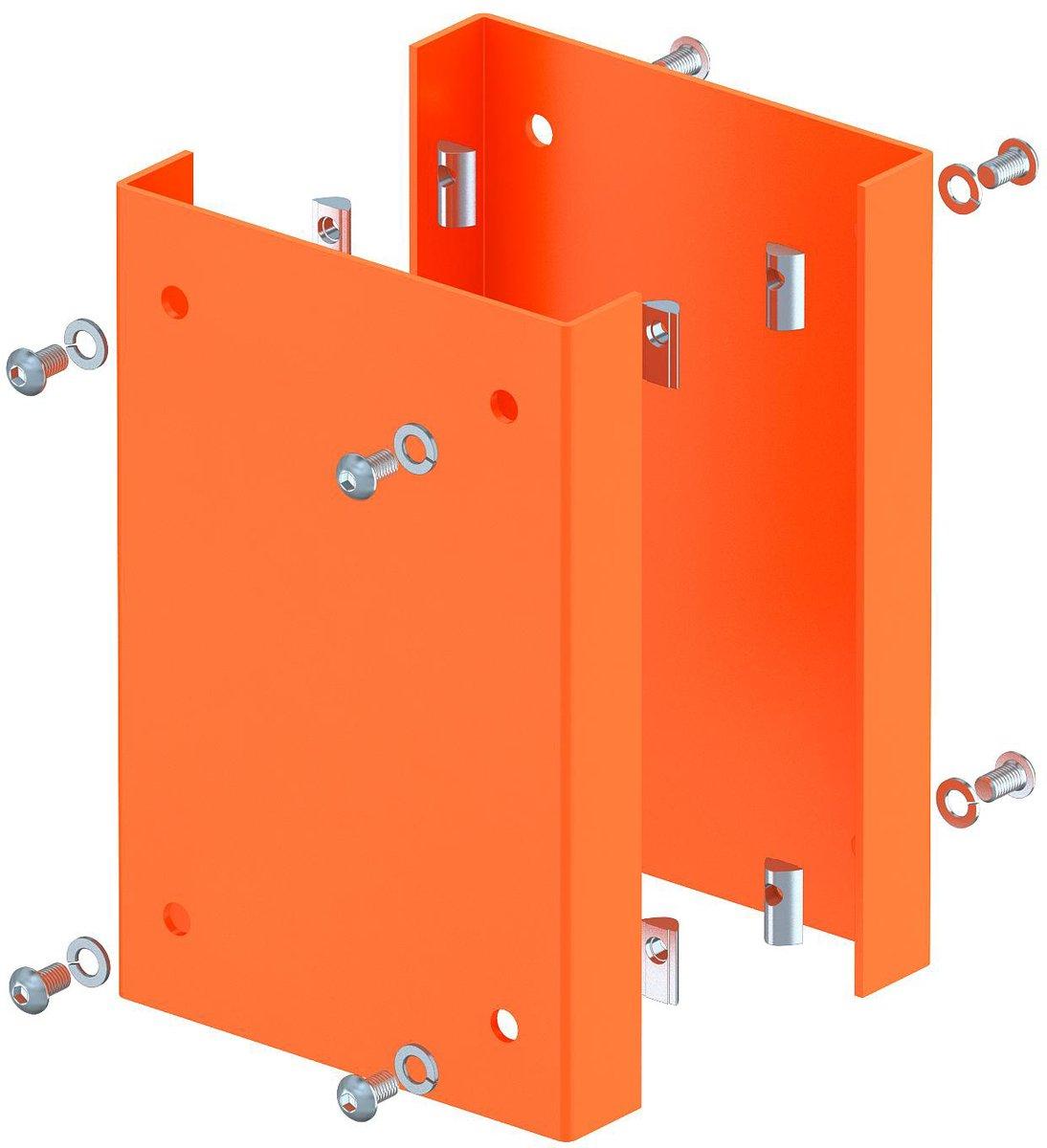 Anfahrschutz für Industriesäule 250x166x33mm St hellrotorange 2008