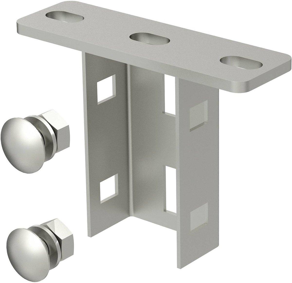 Kopfplatte für US 3-Stiel V4A A4 gebeizt