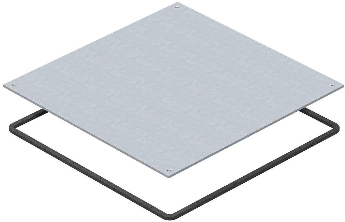 Blinddeckel UZD250-2/3 für Nasspflege 282x282x4 St bandverzinkt