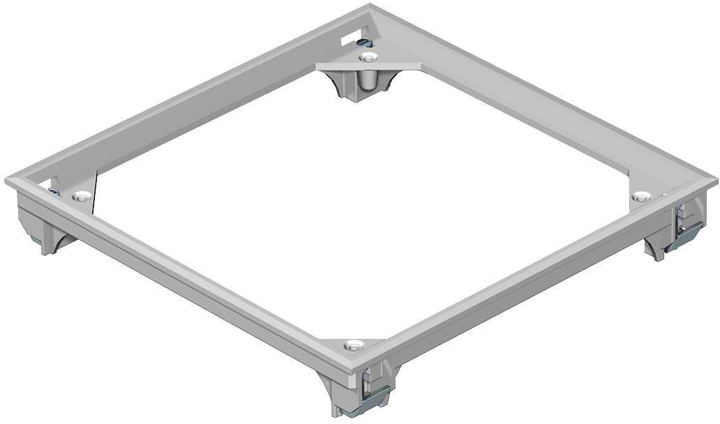 Bodenbelag-Anlegerahmen für ZDE 204x204mm PA eisengrau RAL 7011