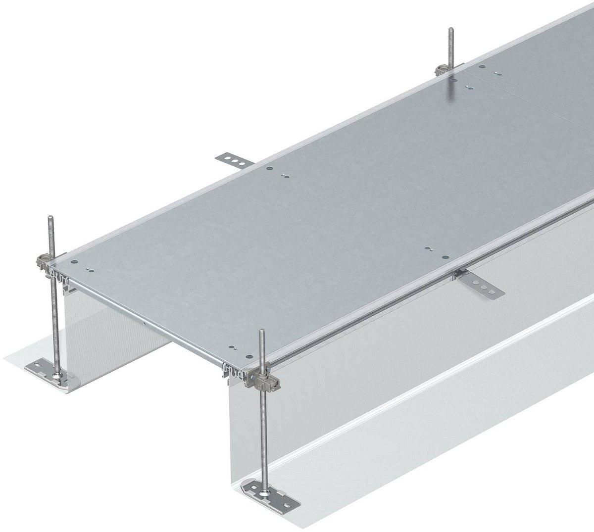 Kanaleinheit estrichbündig blind rastend 2400x600x240 St bandverzinkt
