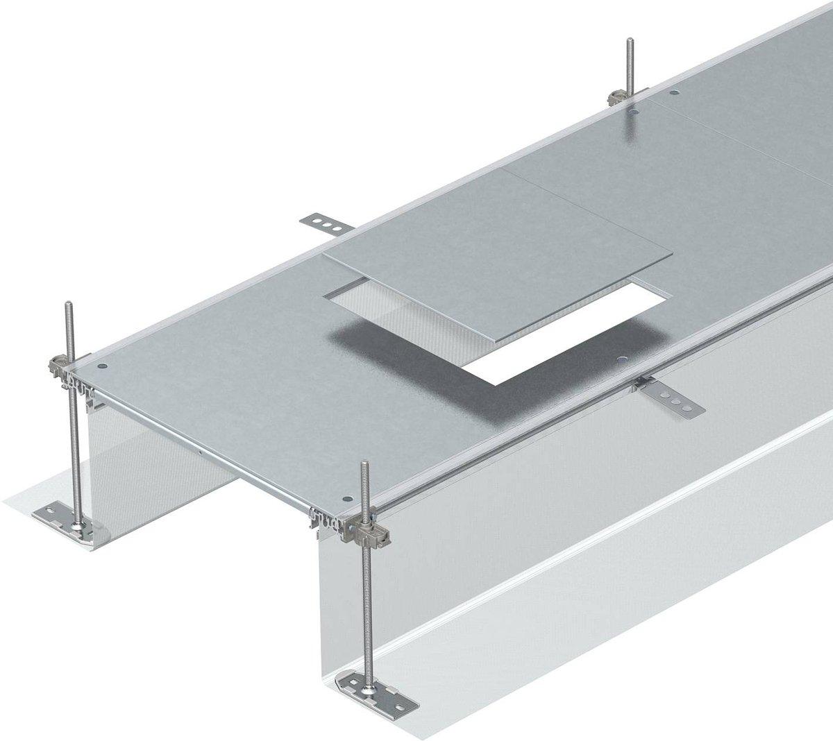 Kanaleinheit estrichbündig für Geräteeinsatz GES9 2400x400x240 St bandverzinkt