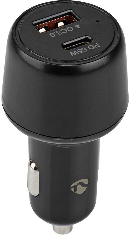 KFZ Ladegerät 2 Ausgänge 1xUSB A 1xUSB C 3,25A 65W automatische Spannungswahl