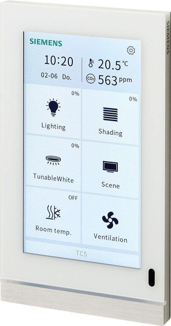 GAMMA KNX Touch Control TC5 mit 5 Zoll Farb Touchscreen weiß