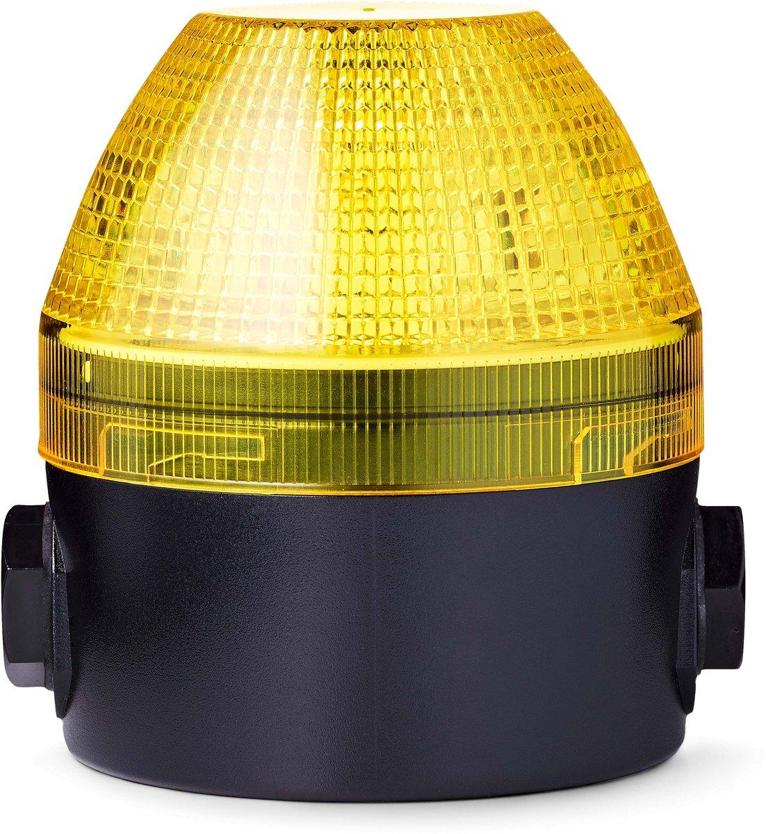NES LED Dauer-/Blinkleuchte 24-48 V AC/DC gelb schwarz (RAL 9005)