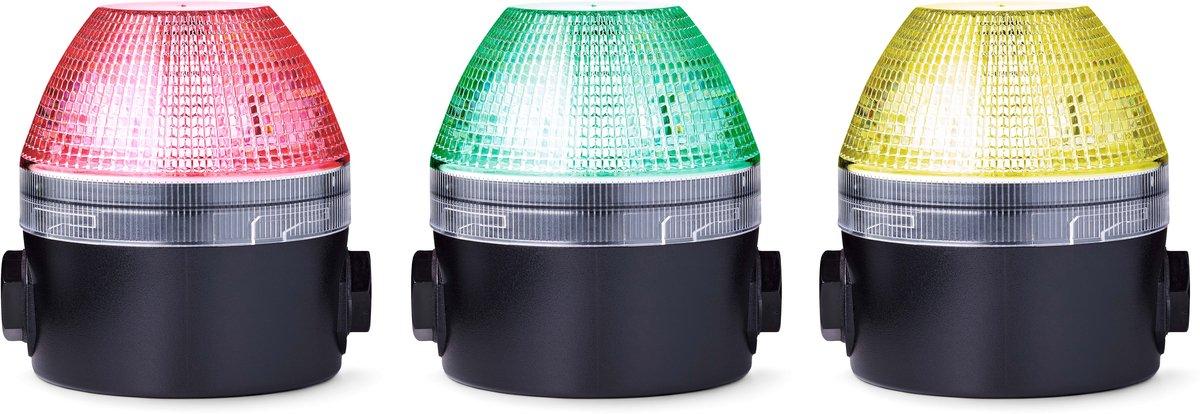 NMS LED Mehrfarbenleuchte 24 V AC/DC klar schwarz (RAL 9005)