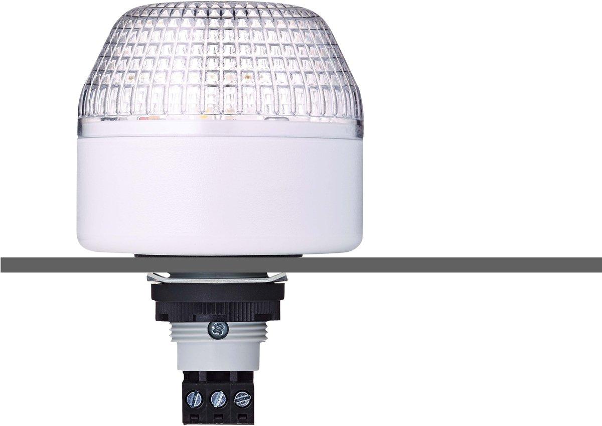IBL M22 Einbau LED Dauer-/Blinkleuchte 24 V AC/DC klar grau (RAL 7035)