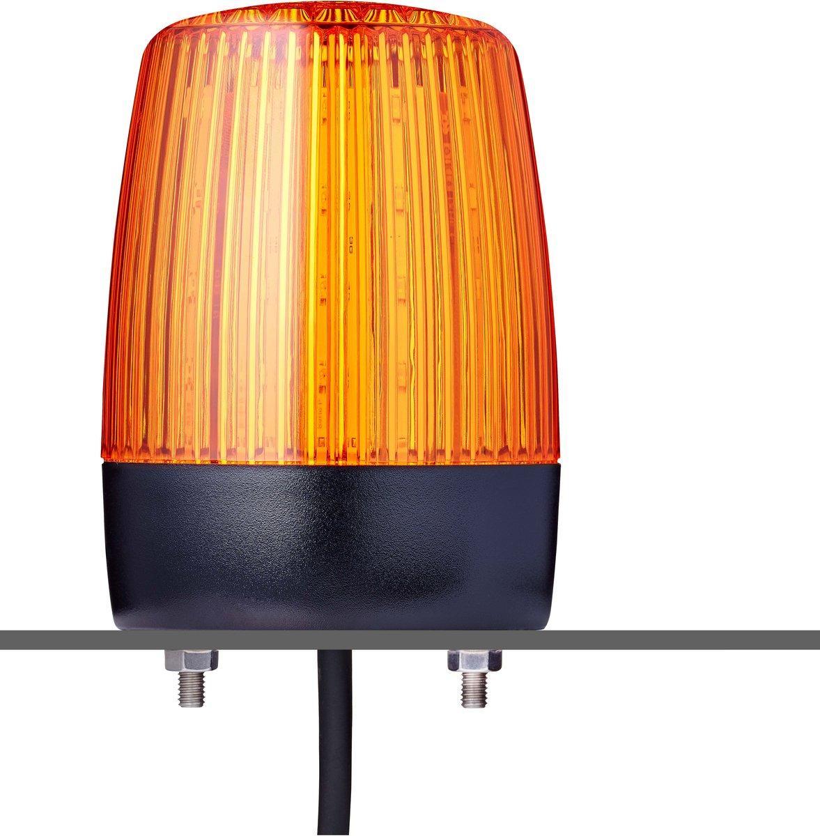 PCH LED Dauer-/Blinkleuchte 230-240 V AC orange schwarz (RAL 9005)