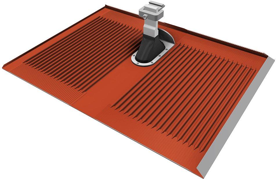 Alpha-Platte Farbe Ziegelrot RAL 8004 Dachersatzziegel