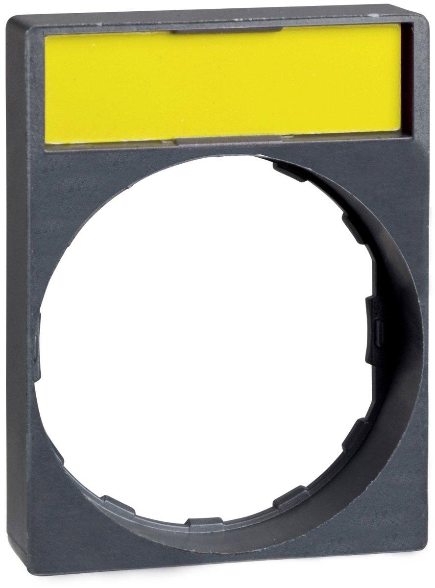 Schildträger 30x40mm m. Leerschild, für Ø 22 Geräte m. rundem Frontelement