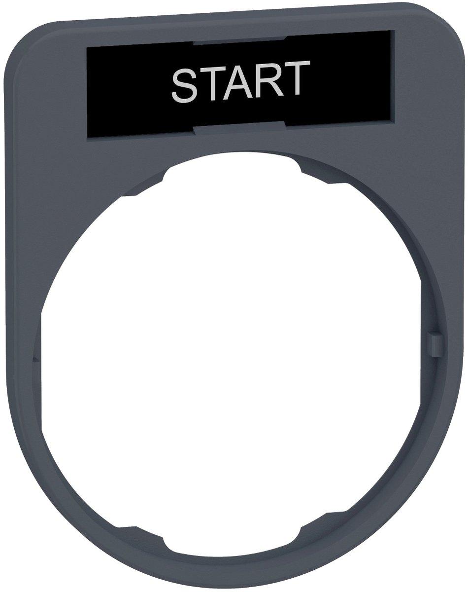 Schildträger 40x50mm mit Schild START für Harmony 30mm
