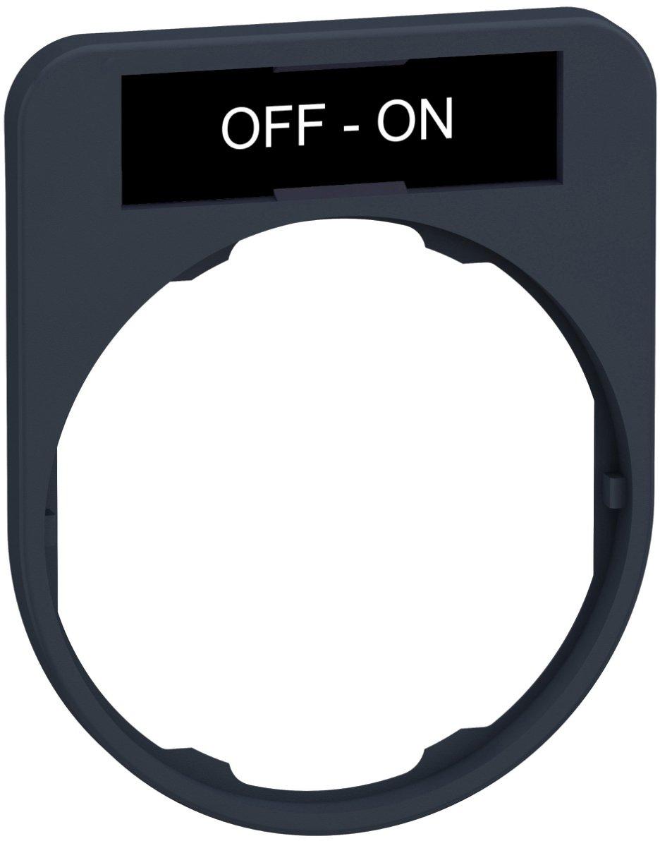 Schildträger 40x50mm mit Schild OFF-ON für Harmony 30mm