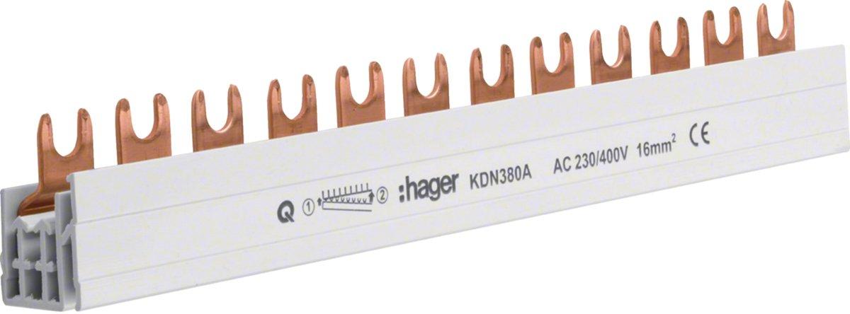 Phasenschiene 3-polig Gabel 16mm² 12M KDN380A