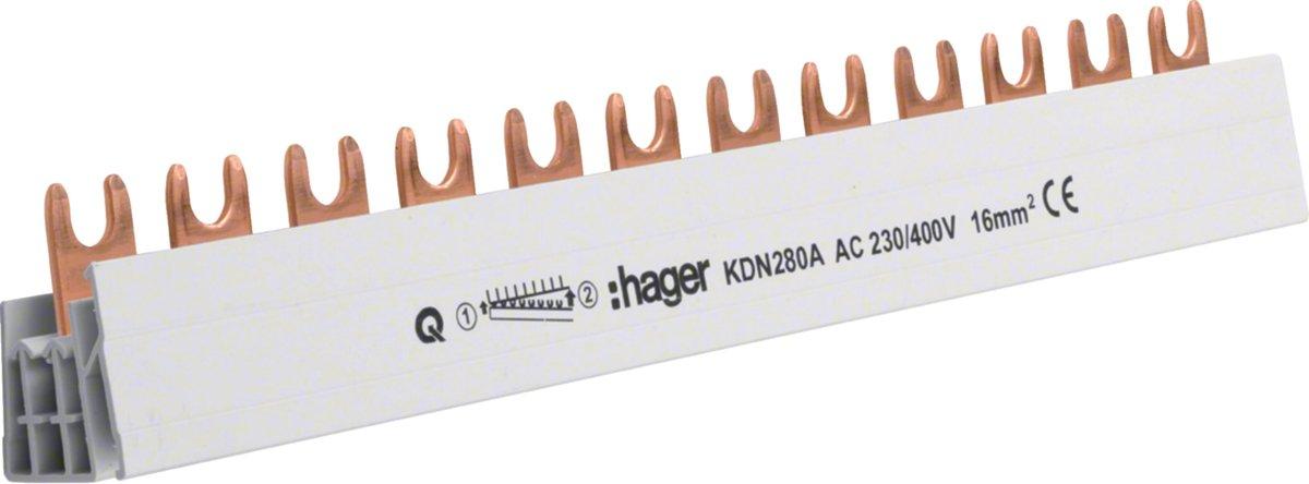 Phasenschiene 2-polig Gabel 16mm² 12M KDN280A