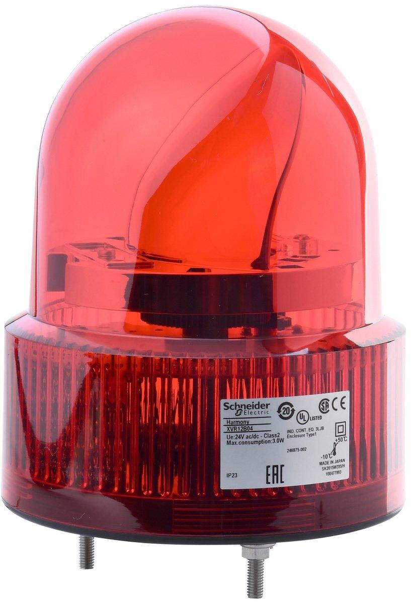 Drehspiegelleuchte Harmony XVR 120mm rot ohne Buzzer 24V ACDC